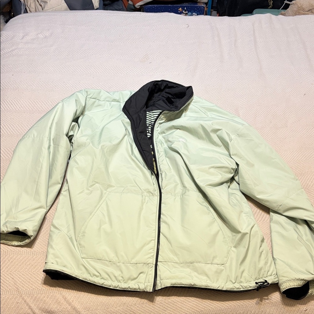 North Face Reversible Light Green Jacket Limited … - image 1